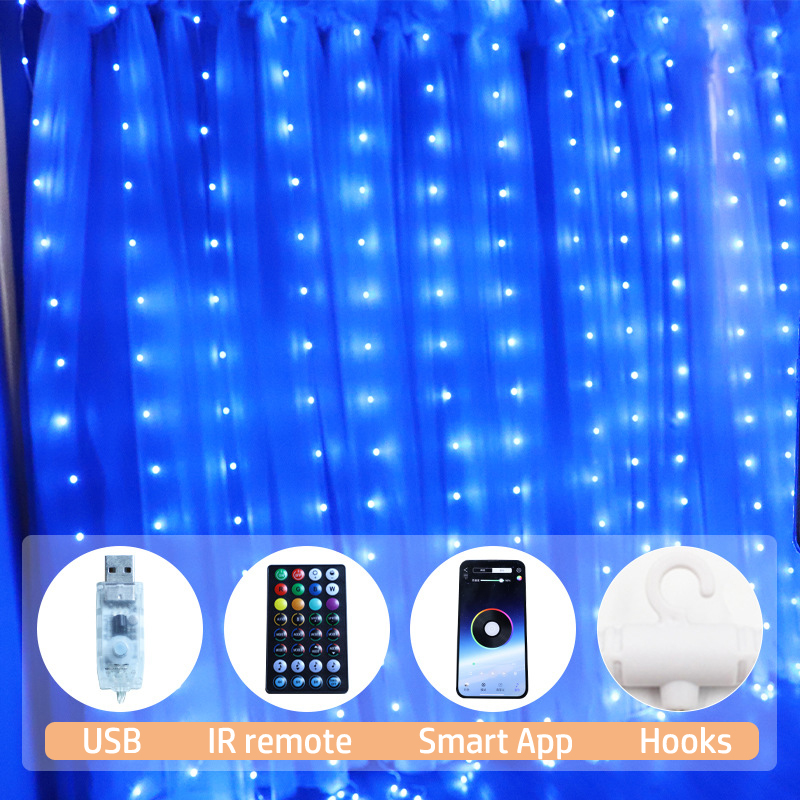 Wide colorful 3*3 DIY Curtain Lamp