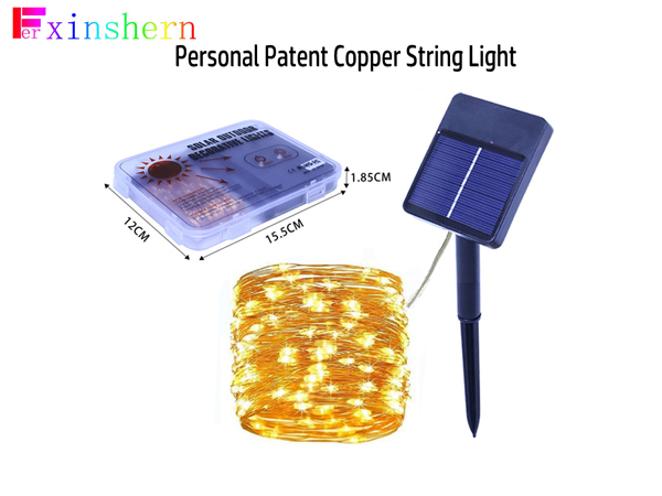 Solar LED Copper Wire String Lights